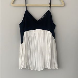 Zara basic white and black tank top